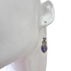 Amethyst Sterling Silver Earrings On Hooks