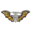Cameo Amber Sterling Silver Bat Adjustable Ring