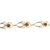 Amber 14K Gold-Plated Sterling Silver Spider Link Bracelet