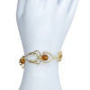 Amber 14K Gold-Plated Sterling Silver Spider Link Bracelet