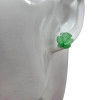 Green Aventurine Sterling Silver Rose Stud Earrings