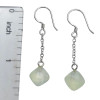 Faceted Prehnite Sterling Silver Hook Earrings