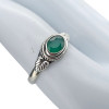 Faceted Green Onyx Sterling Silver Ring