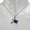Lapis Sterling Silver Sea Turtle Pendant