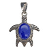 Lapis Sterling Silver Sea Turtle Pendant