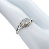 Faceted Moonstone Sterling Silver Ring