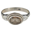 Faceted Smoky Quartz Sterling Silver Ring