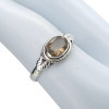 Faceted Smoky Quartz Sterling Silver Ring