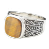 Tiger Eye Sterling Silver Men's Ring