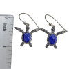 Lapis Sterling Silver Sea Turtle Hook Earrings