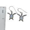 Moonstone Sterling Silver Sea Turtle Hook Earrings