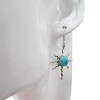 Turquoise Sterling Silver Sun Hook Earrings