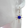 Lapis Sterling Silver Sun Hook Earrings