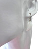 White Onyx Sterling Silver Hook Earrings