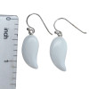 White Onyx Sterling Silver Hook Earrings