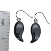 Black Agate Sterling Silver Hook Earrings