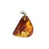 Free Form Amber Castle or Ship Carving Pendant