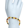 Round Multi-Color Amber Stretch Bracelet