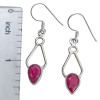 Faceted Composite Ruby Dangle Earrings