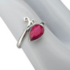Faceted Composite Ruby Sterling Silver Ring