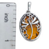 Amber Sterling Silver Dragonfly Pendant