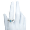 Blue Chalcedony Sterling Silver Ring