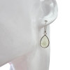 Faceted Prehnite Sterling Silver Hook Earrings