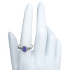 Faceted Composite Sapphire Sterling Silver Ring