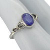 Faceted Composite Sapphire Sterling Silver Ring