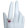 Garnet Sterling Silver Ring