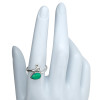 Faceted Composite Emerald Sterling Silver Ring