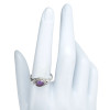 Faceted Amethyst Sterling Silver Ring