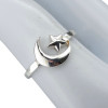 Moon And Star Sterling Silver Ring