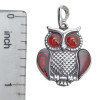 Owl Cherry Amber Sterling Silver Pendant