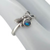 Abalone Shell Sterling Silver Butterfly Ring