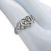 Sterling Silver Celtic Style Heart Ring