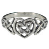Sterling Silver Celtic Style Heart Ring