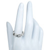 Sterling Silver Hearts Ring