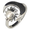 Sterling Silver Sun And Moon Adjustable Ring