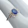 Faceted Composite Sapphire Sterling Silver Ring