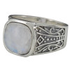 Moonstone Sterling Silver Men's Ring