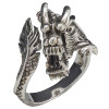 Sterling Silver Dragon Adjustable Ring