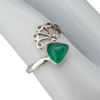 Green Onyx Sterling Silver Adjustable  Ring