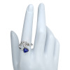 Lapis Sterling Silver Adjustable  Ring