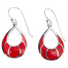 Coral Sterling Silver Dangle Earrings