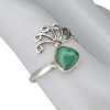 Malachite Sterling Silver Adjustable Ring
