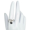 Black Onyx Sterling Silver Adjustable Ring