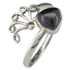 Black Onyx Sterling Silver Adjustable Ring
