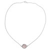 Faceted Rose Quartz Sterling Silver Necklace.