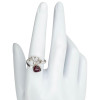 Garnet Sterling Silver Adjustable Ring